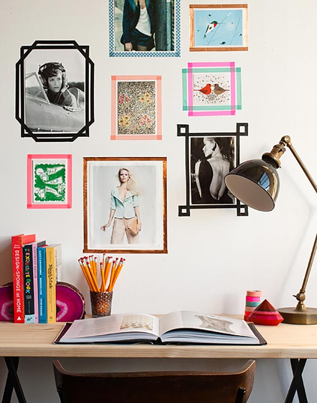 Washi Tape Crafts - DIY Washi Tape Picture Frames Tutorial - Easy DIY Picture Frame Ideas - Simple, Easy DIY Ideas To Make With Washi Tape - Organizers, Cute Gifts, Cheap Wall Art, Fun and Quick Things To Make For Friends - Cute Ideas for Teens, Adults, Kids and Tweens to Make at Home #teencrafts #diyideas #washitapecrafts